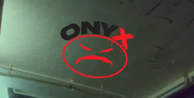 Standbild aus dem Konzertvideo für Onyx: Bühne in farbigem Licht vor Publikum